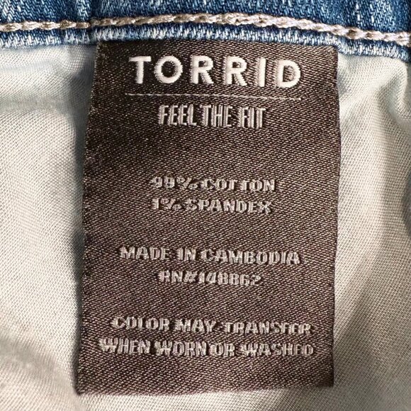 Torrid 5 Inch Vintage Stretch High-Rise Shorts Light Wash Plus Size 14 Denim - Picture 5 of 5